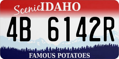 ID license plate 4B6142R