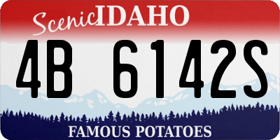 ID license plate 4B6142S