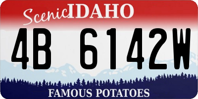 ID license plate 4B6142W