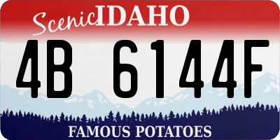 ID license plate 4B6144F