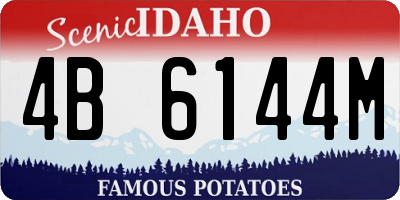 ID license plate 4B6144M