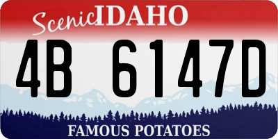 ID license plate 4B6147D