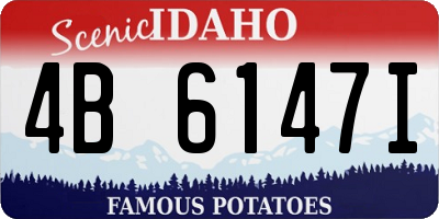 ID license plate 4B6147I