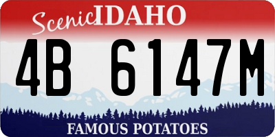 ID license plate 4B6147M
