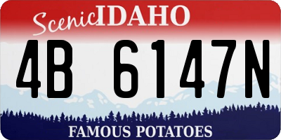 ID license plate 4B6147N