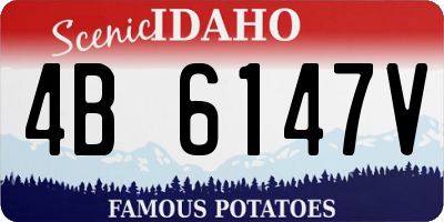 ID license plate 4B6147V