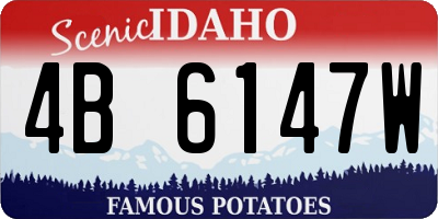 ID license plate 4B6147W