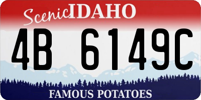 ID license plate 4B6149C