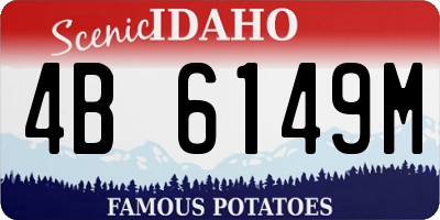 ID license plate 4B6149M