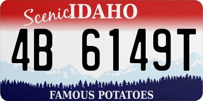 ID license plate 4B6149T
