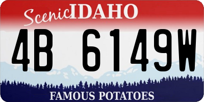 ID license plate 4B6149W