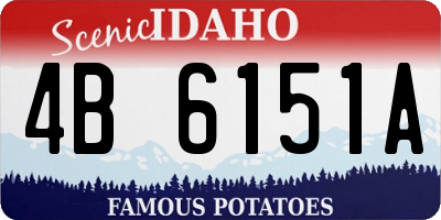 ID license plate 4B6151A