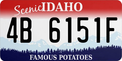ID license plate 4B6151F
