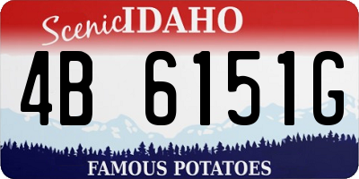 ID license plate 4B6151G