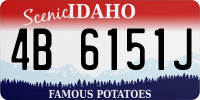 ID license plate 4B6151J