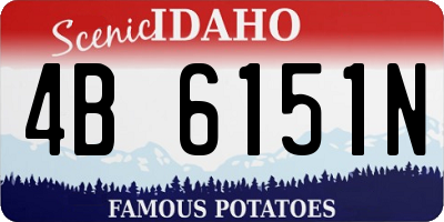 ID license plate 4B6151N