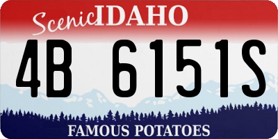 ID license plate 4B6151S