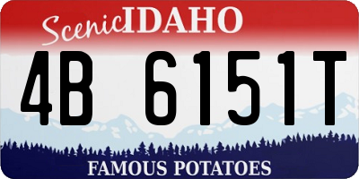 ID license plate 4B6151T
