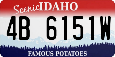 ID license plate 4B6151W