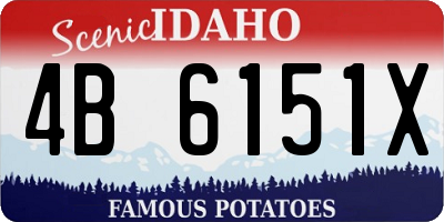 ID license plate 4B6151X