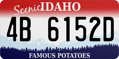 ID license plate 4B6152D