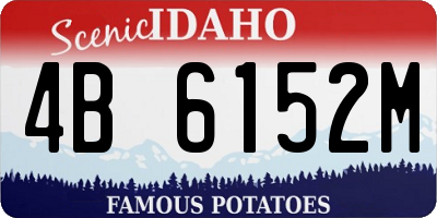 ID license plate 4B6152M