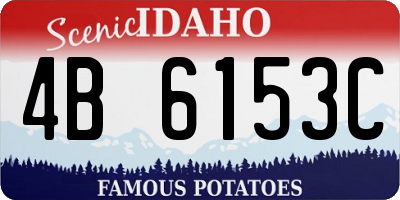 ID license plate 4B6153C