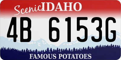 ID license plate 4B6153G