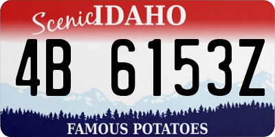 ID license plate 4B6153Z