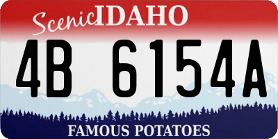 ID license plate 4B6154A