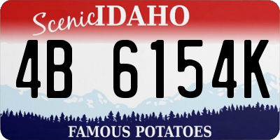 ID license plate 4B6154K