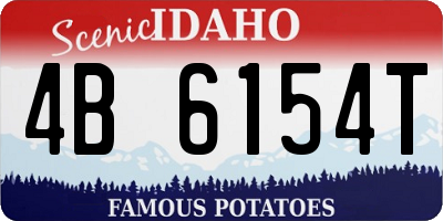 ID license plate 4B6154T