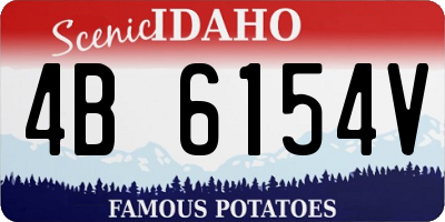 ID license plate 4B6154V