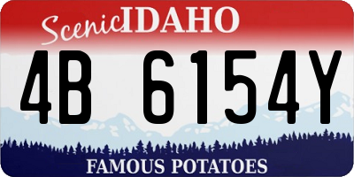 ID license plate 4B6154Y