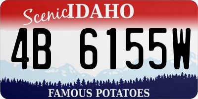ID license plate 4B6155W