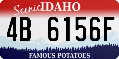 ID license plate 4B6156F