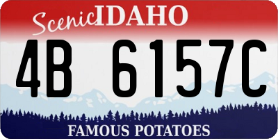 ID license plate 4B6157C