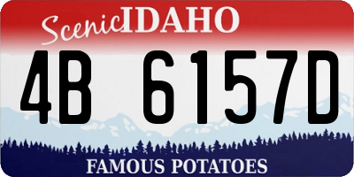 ID license plate 4B6157D