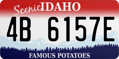 ID license plate 4B6157E