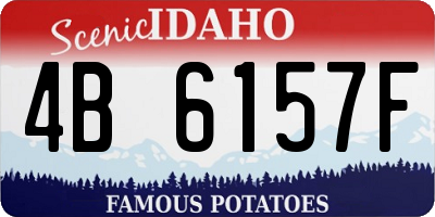 ID license plate 4B6157F