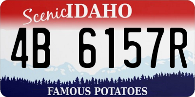 ID license plate 4B6157R