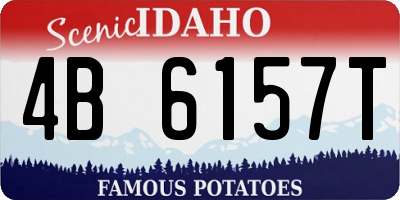 ID license plate 4B6157T