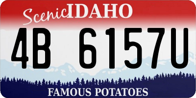 ID license plate 4B6157U