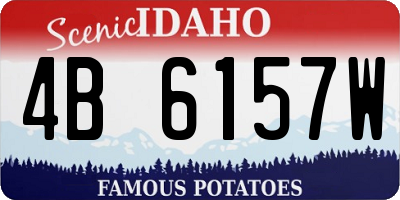 ID license plate 4B6157W