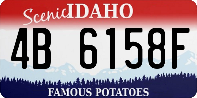 ID license plate 4B6158F