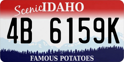 ID license plate 4B6159K