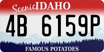ID license plate 4B6159P