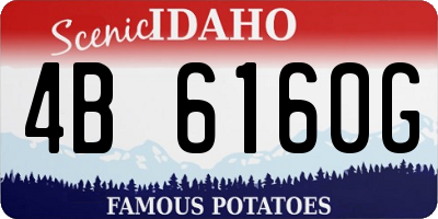 ID license plate 4B6160G