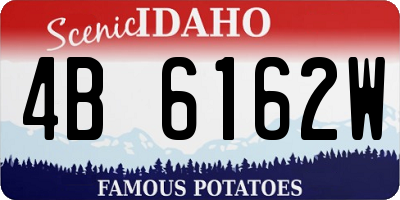 ID license plate 4B6162W
