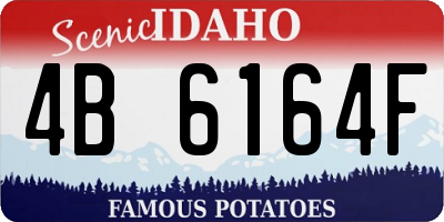 ID license plate 4B6164F